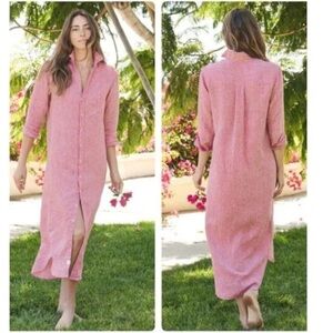 Frank & Eileen Rory Long Sleeve Linen Shirtdress Size M